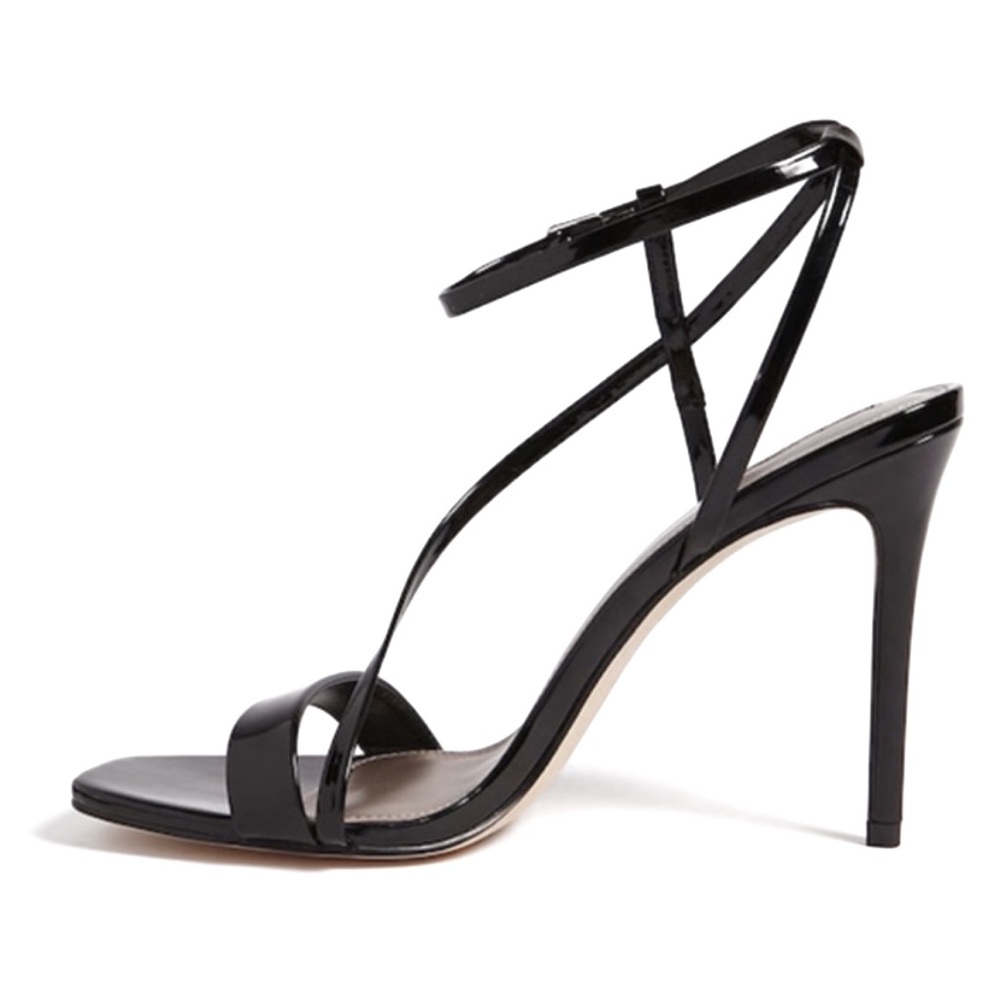 NWOT Elegant Strappy Black Open-Toe Stiletto Heels